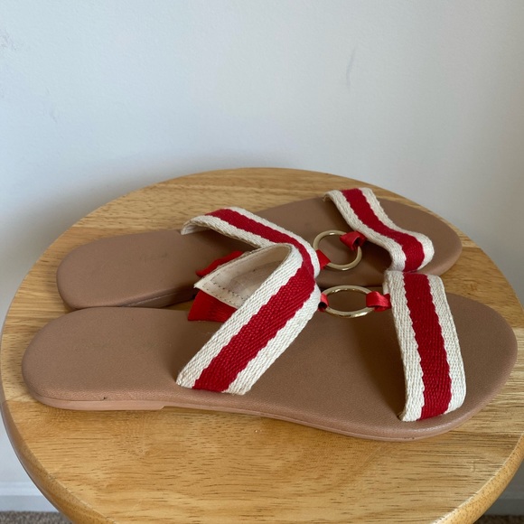 Charlie Paige canvas strap slide-in sandal Size 8 - Picture 3 of 5